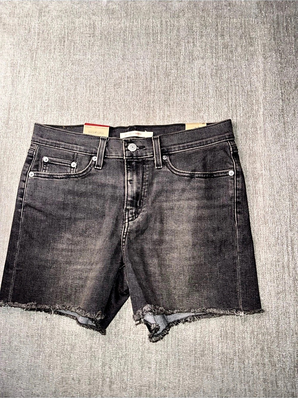 Levi's Mid-Length Shorts Jean Shorts Gray Waist 28 NWT